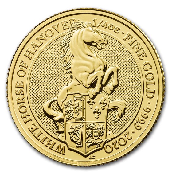2020 Great Britain 1/4 oz Gold Queen's Beasts The White Horse 2020 Great Britain 1/4 oz Gold Queen's Beasts The White Horse
